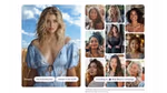 One woman is on the left in a rectangular image panel and nine women are included on the right in collaged image panels. These are AI-generated examples.